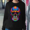 Colorful Sugar Skeleton Scull Halloween Party Costume Sweatshirt Gifts for Her