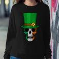 Cool St Patricks Day Irish Skull Sweatshirt Gifts for Her