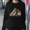 Cricket Sport Game Cricket Player Silhouette Cool Gift Sweatshirt Gifts for Her