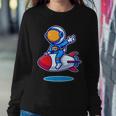 Cute Astronaut On Rocket Cartoon Sweatshirt Gifts for Her