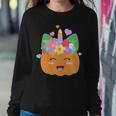 Cute Halloween Unicorn Pumpkin Graphic Design Printed Casual Daily Basic Sweatshirt Gifts for Her