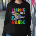 Dinosaur Roaring Into 2Nd Grade Sweatshirt Gifts for Her