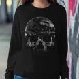 Distressed Skull Graphic Sweatshirt Gifts for Her