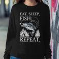 Eat Sleep Fish Repeat Tshirt Sweatshirt Gifts for Her