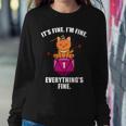 Everythings Fine Cute Cat Dnd Sweatshirt Gifts for Her