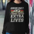 Extra Lives Funny Video Game Controller Retro Gamer Boys V10 Sweatshirt Gifts for Her