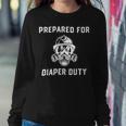 Firefighter Funny Firefighter New Dad Promoted Daddy Humor Fathers Day Sweatshirt Gifts for Her