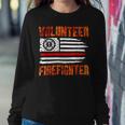 Firefighter Red Line Flag Fireman Wife Girlfriend Volunteer Firefighter V2 Sweatshirt Gifts for Her