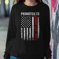 Firefighter Red Line Promoted To Daddy 2022 Firefighter Dad Sweatshirt Gifts for Her