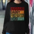 Firefighter Retro Vintage Husband Daddy Firefighter Fathers Day Dad Sweatshirt Gifts for Her