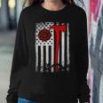 Firefighter Wildland Firefighter Axe American Flag Thin Red Line Fir Sweatshirt Gifts for Her
