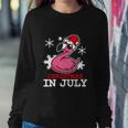 Flamingo Funny Christmas In July Snowflakes Sweatshirt Gifts for Her