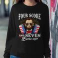 Four Score And 7 Beers Ago 4Th Of July Drinking Like Lincoln Sweatshirt Gifts for Her