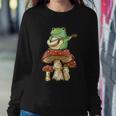Frog Playing Banjo On Mushroom Cute Cottagecore Aesthetic Sweatshirt Gifts for Her