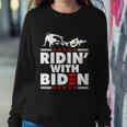 Funny Biden Falls Off Bike Joe Biden Ridin With Biden Sweatshirt Gifts for Her