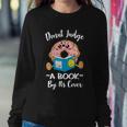 Funny Bookworm Teacher Librarian Reading Donut Pun Literacy Cool Gift Sweatshirt Gifts for Her