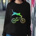 Funny Cat Cyclist Animal Gift Bmx Bicycle Sweatshirt Gifts for Her
