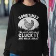 Funny Chicken Art For Chicken Lover Hen Farmer Sweatshirt Gifts for Her