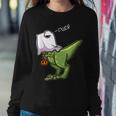 Funny Dinosaur Dressed As Halloween Ghost For Trick Or Treat Sweatshirt Gifts for Her