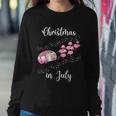 Funny Flamingo Pink Retro Camping Car Christmas In July Great Gift Sweatshirt Gifts for Her