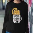 Funny Orange Cat Coffee Mug Cat Lover Sweatshirt Gifts for Her