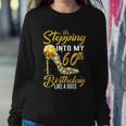 Funny Stepping Into My 60Th Birthday Gift Like A Boss Diamond Shoes Gift Sweatshirt Gifts for Her