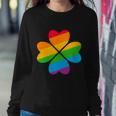 Gay Pride Flag Shamrock Lgbt St Patricks Day Parade Graphic Design Printed Casual Daily Basic Sweatshirt Gifts for Her