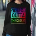 Gay Pride Straight Outta The Closet Tshirt Sweatshirt Gifts for Her