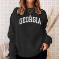 Georgia Us College Font Proud American Usa States Men Women Sweatshirt Graphic Print Unisex Gifts for Her