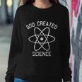 God Created Science Atom Intelligent Design Creation Graphic Design Printed Casual Daily Basic Sweatshirt Gifts for Her