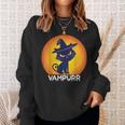 Halloween 2021 Cat Vampurr Vampire Funny Costume Men Women Sweatshirt Graphic Print Unisex Gifts for Her
