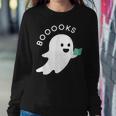 Halloween Booooks Ghost Reading Boo Read Books Library Sweatshirt Gifts for Her