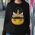 Halloween Uni-Pumpkin Sparkly Cute Graphic Design Printed Casual Daily Basic Sweatshirt Gifts for Her