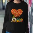 Happy Fall Yall Gnome Leopard Pumpkin Funny Autumn Gnome Graphic Design Printed Casual Daily Basic Sweatshirt Gifts for Her