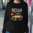 Hello 2Nd Grade Pencil Back To School Sweatshirt Gifts for Her
