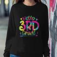 Hello 3Rd Grade Teachers Tie Dye Funny Back To School Sweatshirt Gifts for Her