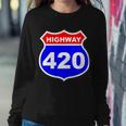 Highway 420 Sign Weed Tshirt Sweatshirt Gifts for Her