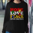 Hope Love Peace Autism Sweatshirt Gifts for Her