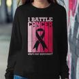 I Battle Cancer Whats Your Supperpower Pink Ribbon Breast Caner Sweatshirt Gifts for Her