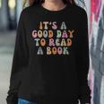 Its A Good Day To Read A Book Retro Teacher Students Sweatshirt Gifts for Her