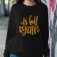 Its Fall Yall Red Leaf Pumpkin Fall Leaves Thanksgiving Graphic Design Printed Casual Daily Basic Sweatshirt Gifts for Her