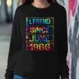 June 56 Years Old Since 1966 56Th Birthday Gifts Tie Dye Sweatshirt Gifts for Her