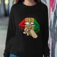 Juneteenth Free Ish Since 1865 Lips African Melanin Girl Sweatshirt Gifts for Her