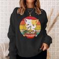 Kawaii Ramen Cat Japanese Neko Noodle Funny Vintage Anime V3 Men Women Sweatshirt Graphic Print Unisex Gifts for Her
