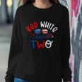 Kids Red White And Two 2Nd Birthday 4Th Of July Firework Boy Sweatshirt Gifts for Her