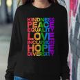 Kindness Peace Equality Love Inclusion Hope Diversity V2 Sweatshirt Gifts for Her