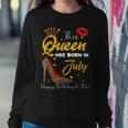 Leopard This Queen Was Born In July Happy Birthday To Me Sweatshirt Gifts for Her