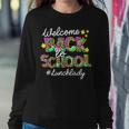 Leopard Welcome Back To School Lunch Lady Life Sweatshirt Gifts for Her