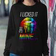 Lgbt I Licked It So Its Mine Gay Pride Lips Sweatshirt Gifts for Her