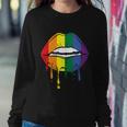 Lips Lgbt Gay Pride Lesbian Bisexual Ally Quote V2 Sweatshirt Gifts for Her